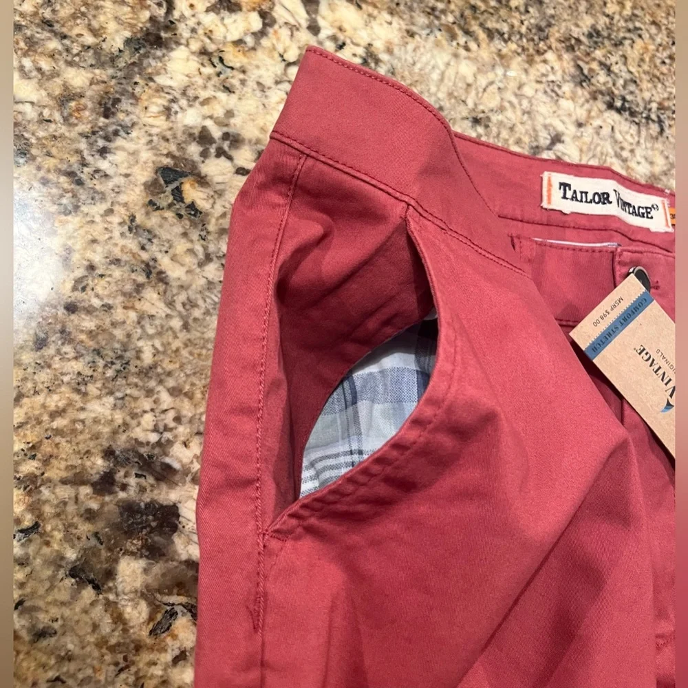 NWT Tailor Vintage Men’s Classic Fit Chino Pants